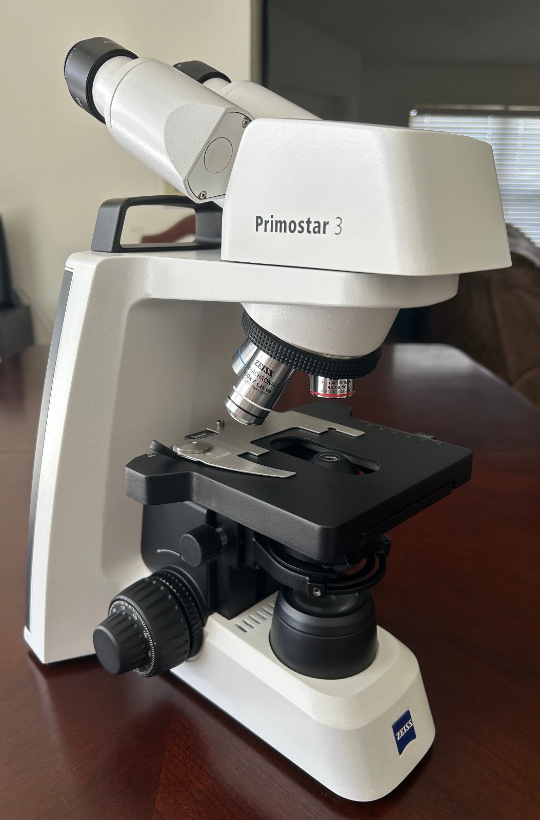 Zeiss Primostar 3 Lab Microscope iPlan 4x, 10x, 40x, 100x Oil Objectives Tested