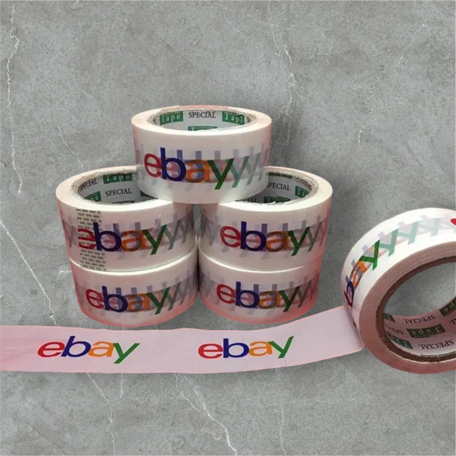 ( 2 ) Roll eBay Branded Packaging Shipping Tape 2” x 75 Yds