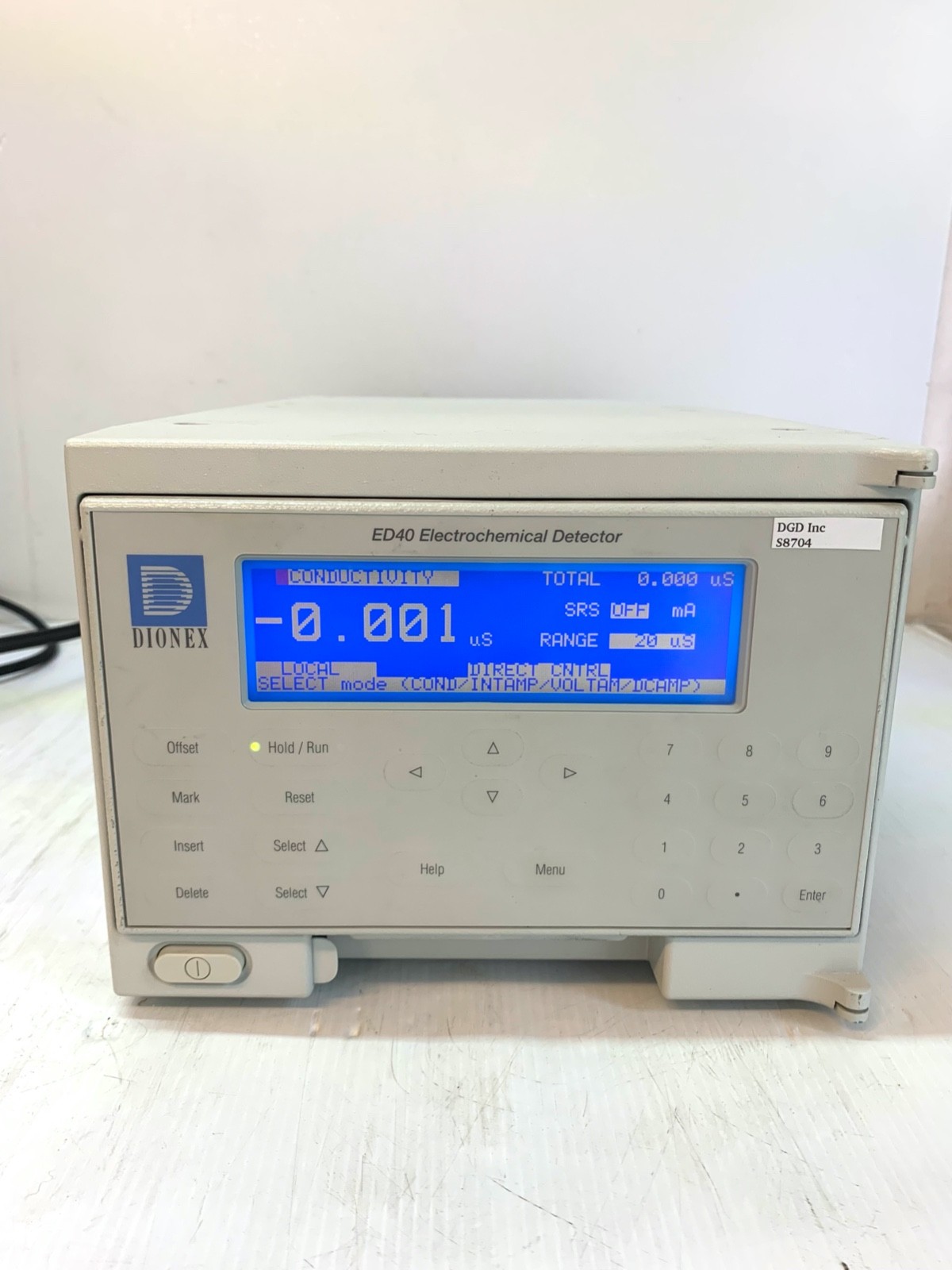 Dionex ED40-1 Electrochemical Detector Working Condition S8704 ARA
