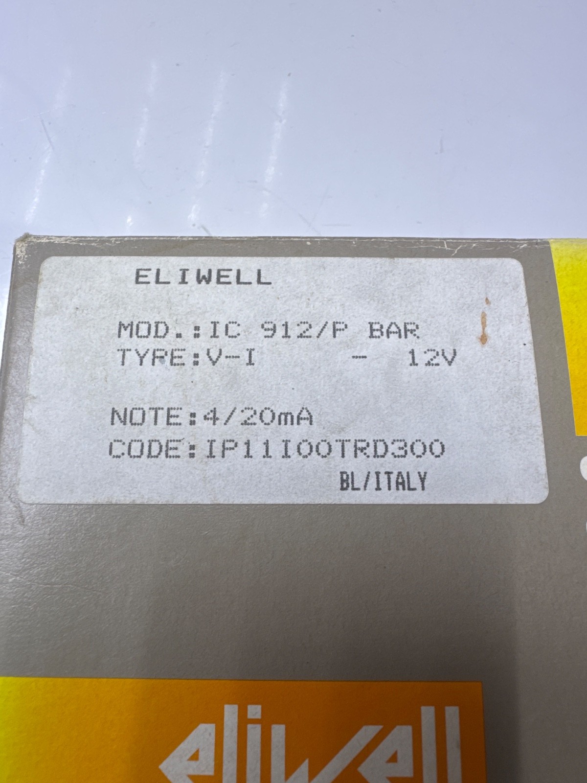 Eliwell IC 912/P BAR V-I IP11I00TRD300 Electronic Controller