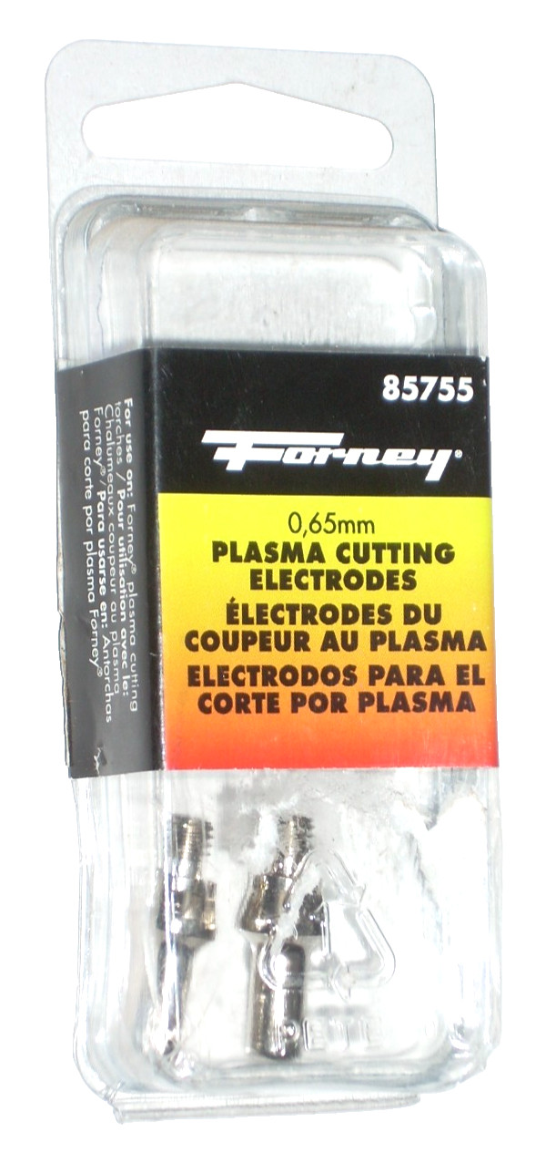 Forney Plasma Cutting Electrodes 0.65mm for 20 Amp Plasma Cutter 2pk – 85755