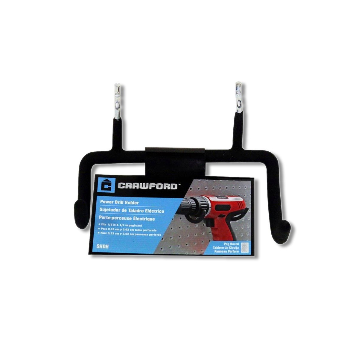 Crawford Black Steel 4.3 in Power Drill Hanger SHDH