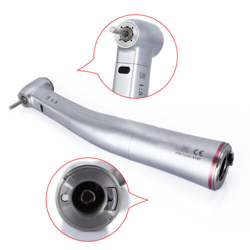 Dental 1:5 Fiber Optic LED Contra Angle Increasing Handpiece Fit NSK E-Type USA