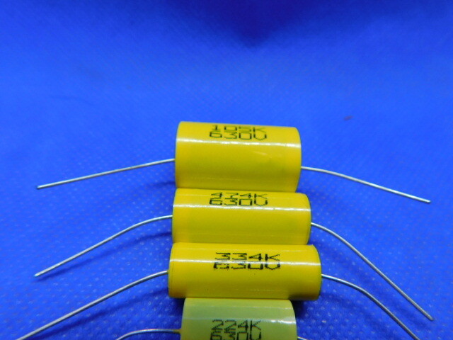 Elecsound – CBB20 – Axial Film Capacitors – 630v 0.001-1.0uF values – 10 Pieces