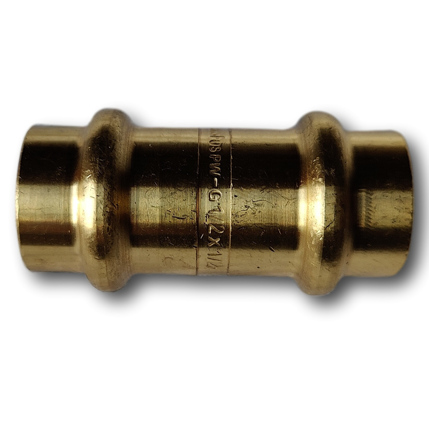 10 Pieces 1/2″ Press Coupling, Press Fit, Lead Free Brass
