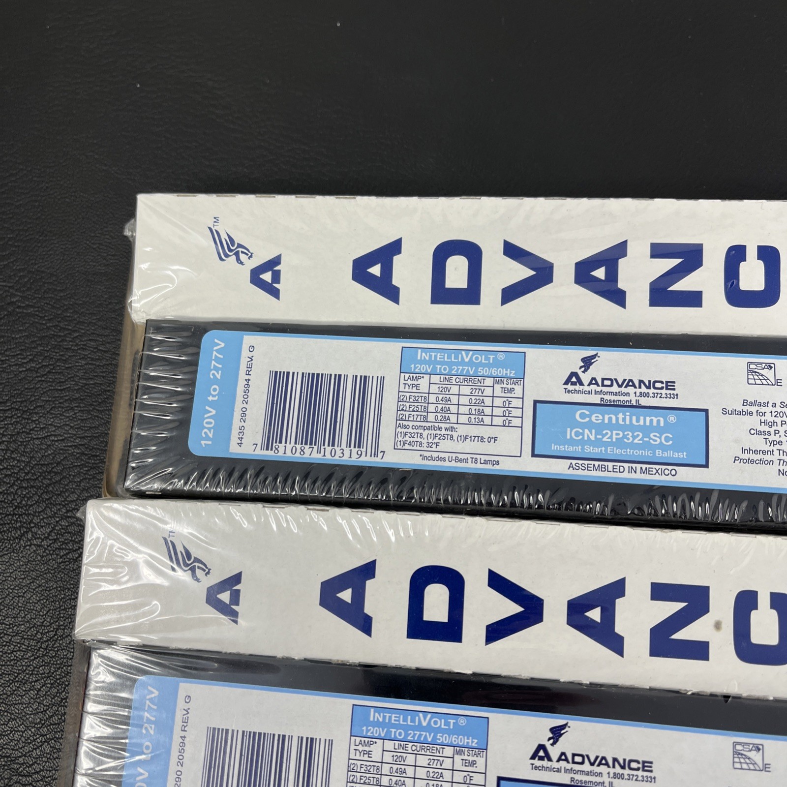 ADVANCE LIGHTING BALLAST CENTIUM ICN-2P32-SC Lot of 2