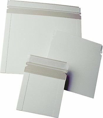 100 9.75 x 12.25 No Bend Mailers White Self Seal Photo Document Rigid Envelope