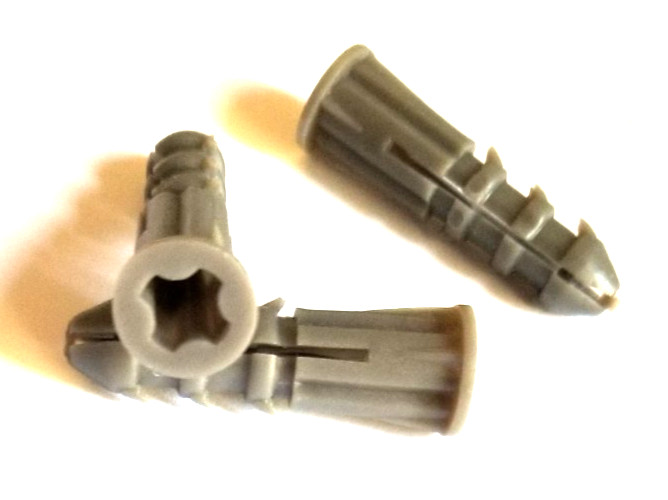 Ribbed Barbed Plastic Anchors #10-12 x 1-1/4″ Gray , With or Without Screws