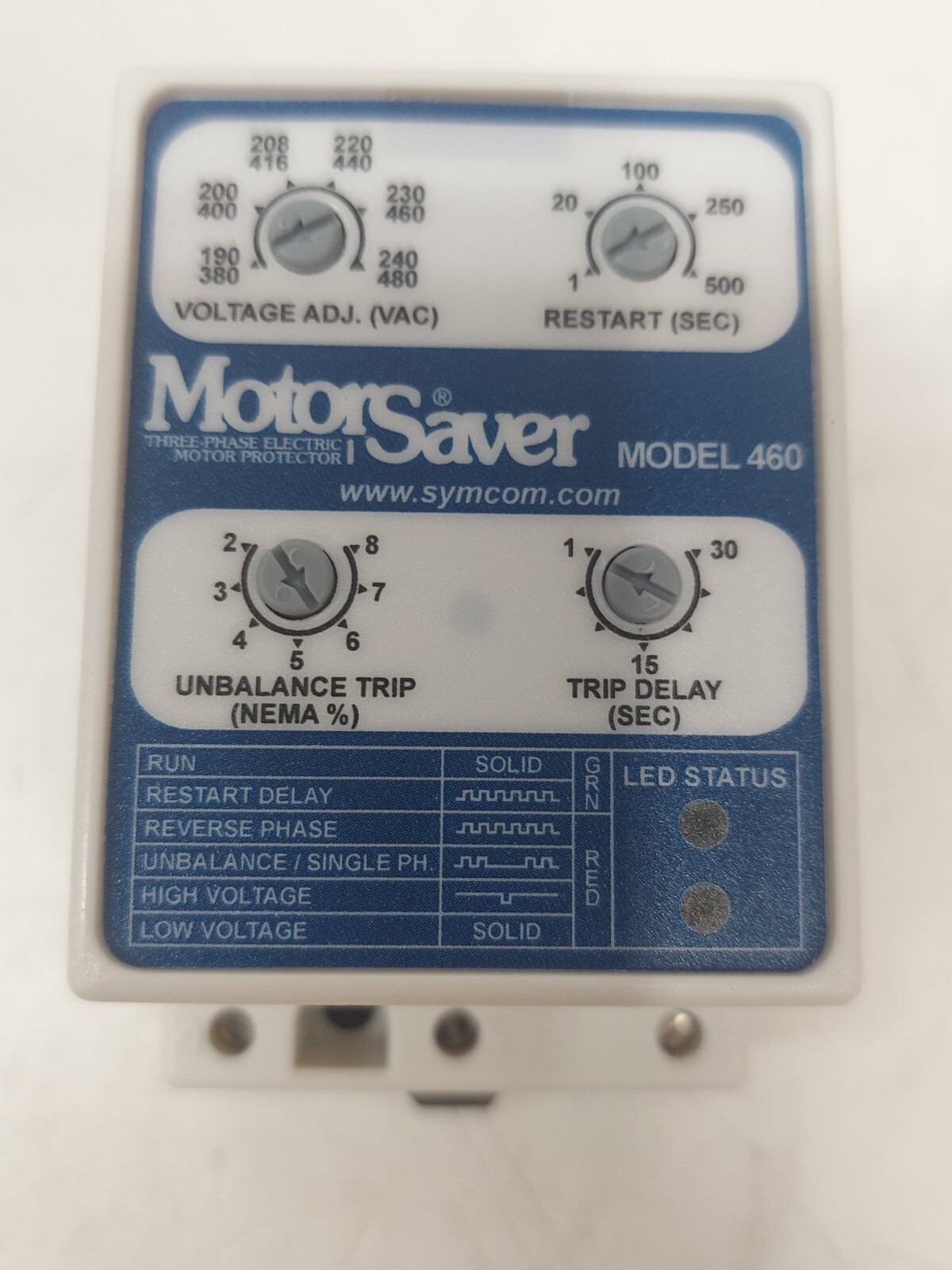 MotorSaver MS460 Motor Protector Model 460 190-480 VAC 60Hz 3Ph ! NEW IN BOX