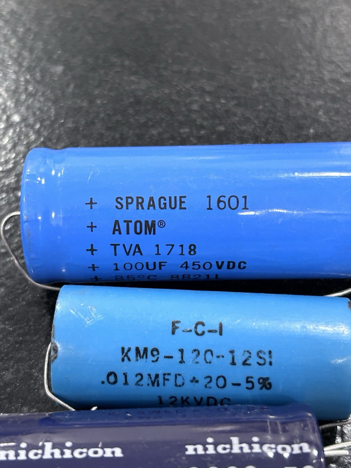 Vintage High Voltage Capacitor Lot Sprague Dearborn Hunts Nichicon 26 Pc Mixed