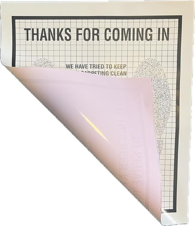 Heavy Duty Disposable Floor Mats 250 Count Plastic Coated Paper Protective Auto