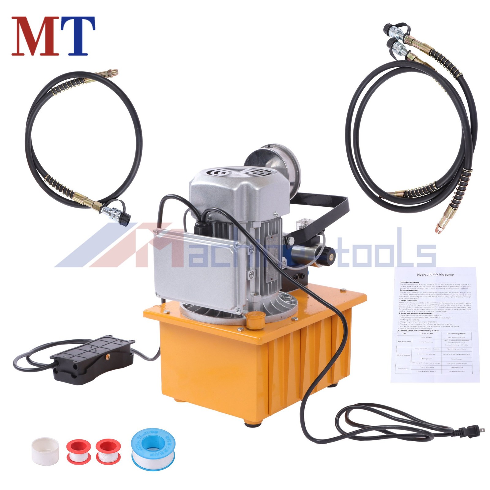 8L Solenoid Hydraulic Pump 10000 PSI Double Acting 0.7L/min