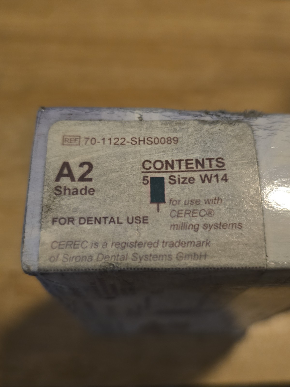 CEREC – Obsidian Cad Cam Blocks – A2 – W14 – 5 Blocks