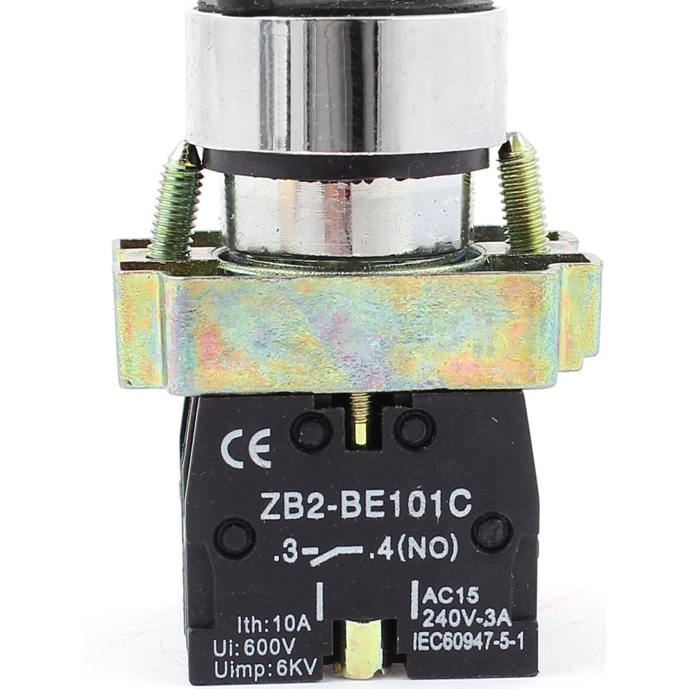 Rotary Latching 3-Position Turn Knob Selector Switch 2 NO 600V 10A 7/8″ Opening
