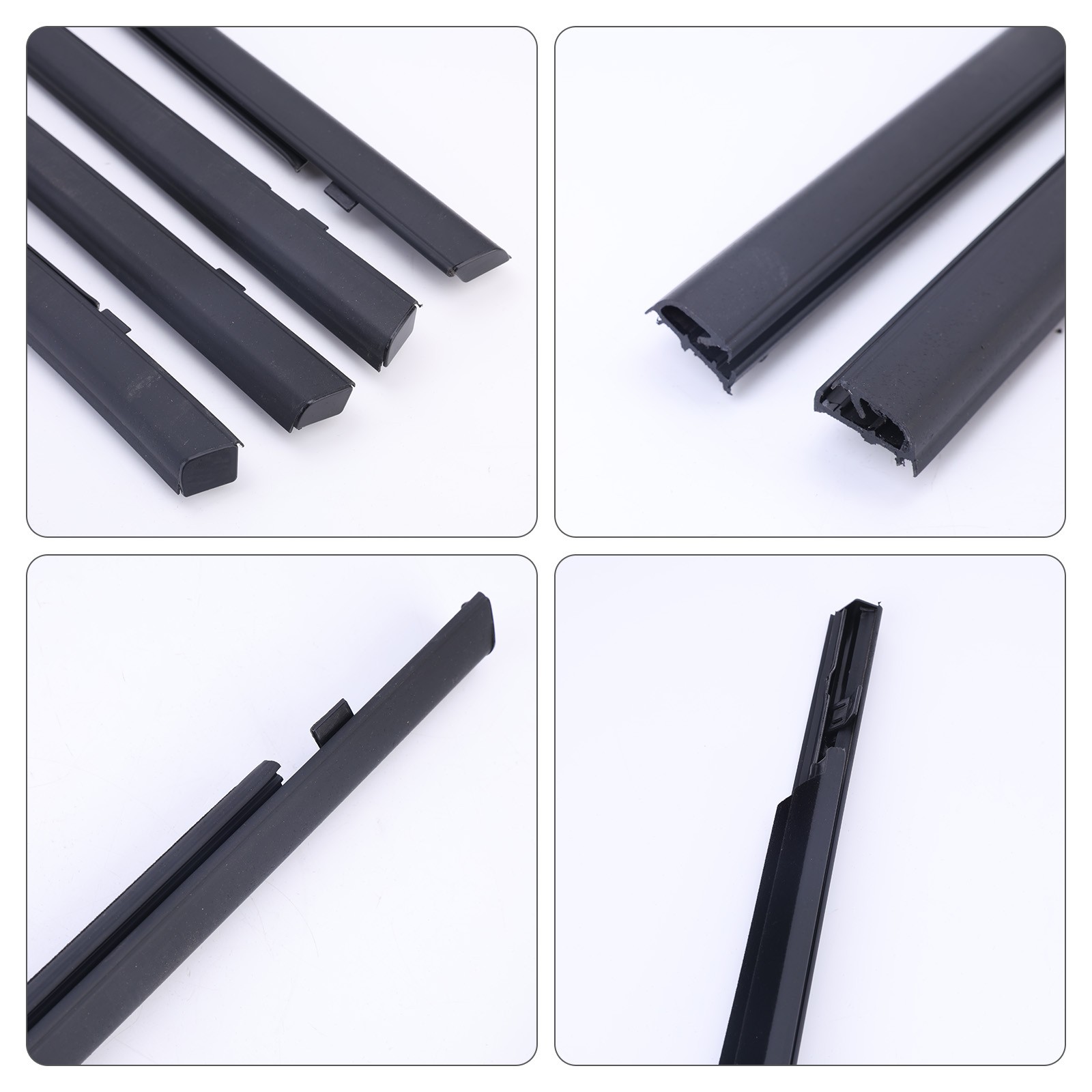 4Pcs For 2016-2021 Honda Civic Sedan Window Weatherstrip Moulding Seal Belt New