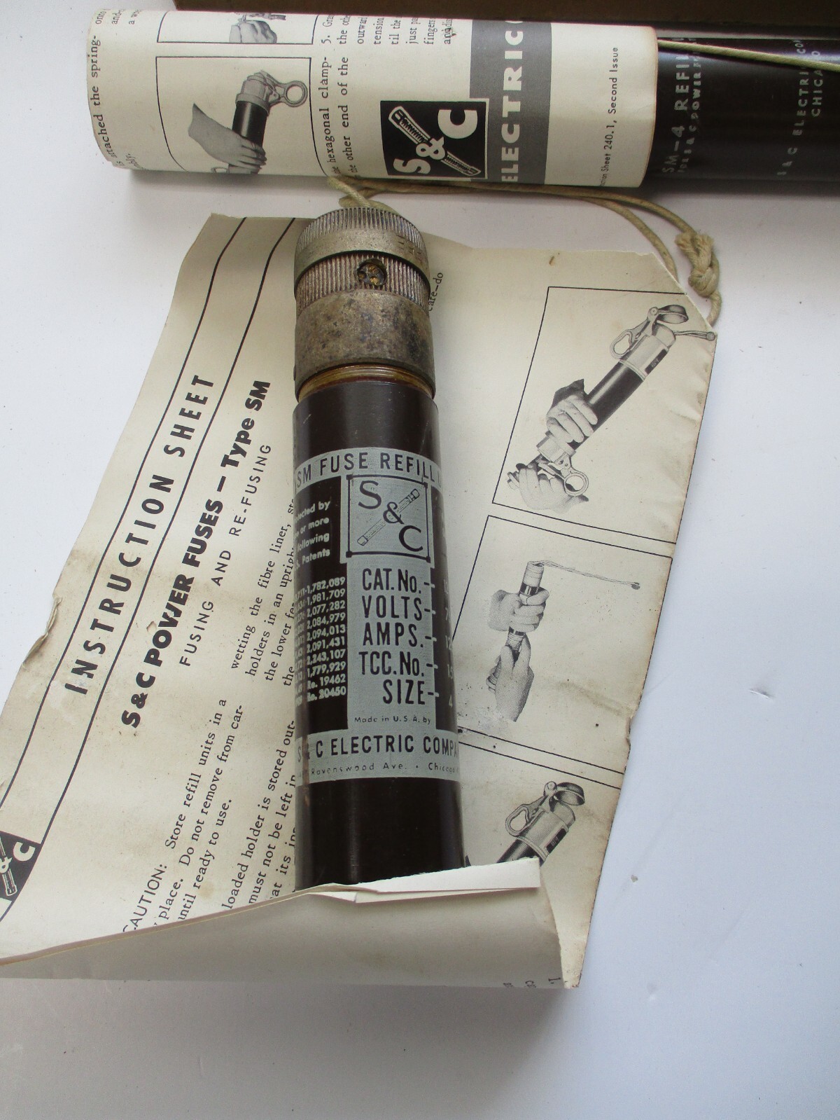 S&C, SM-4 REFILL UNITS 200E AMP MAX, LOT OF 2, VINTAGE 1960’S,