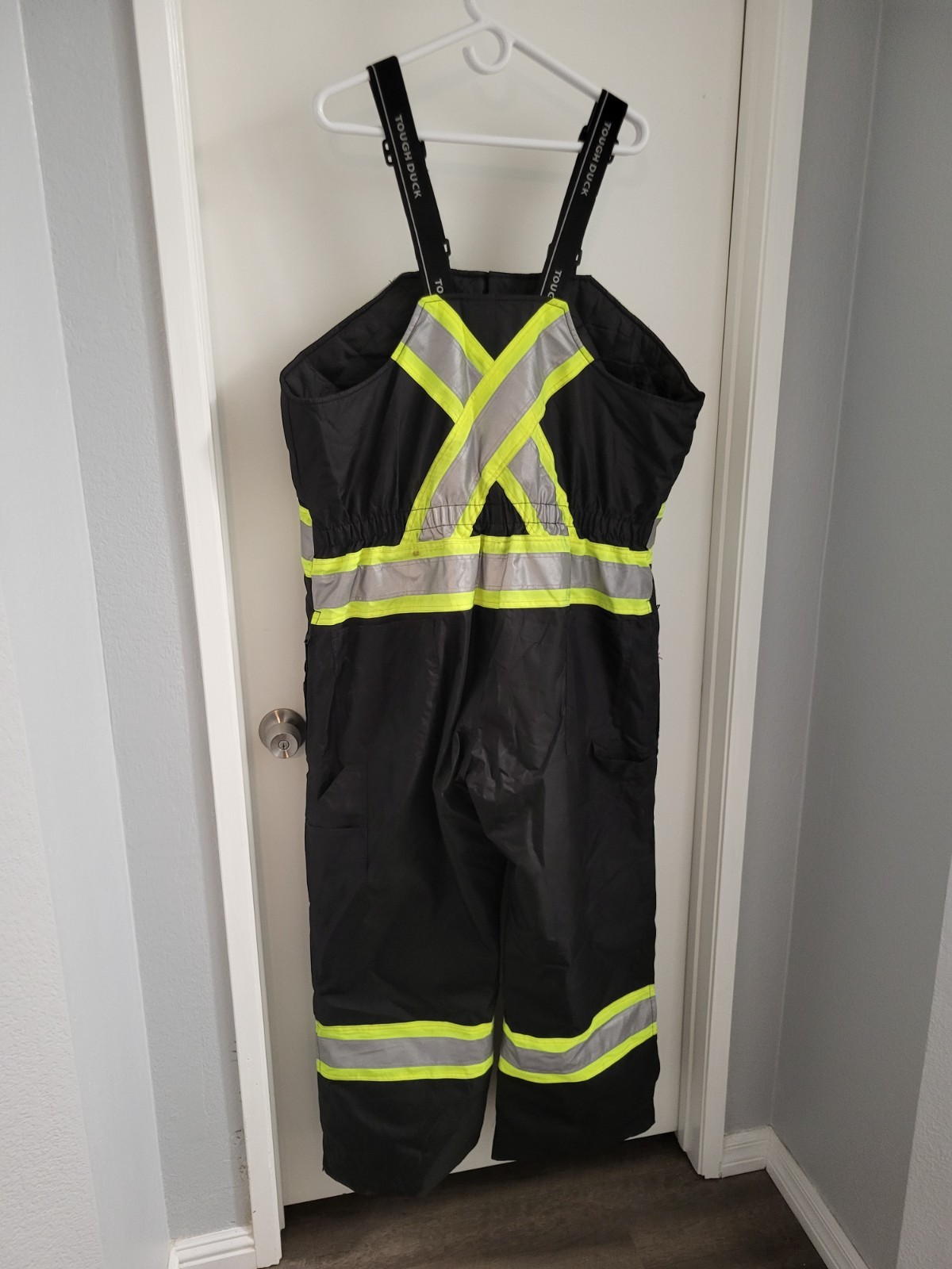 Tough Duck S79811 XL Insulated Safety Bib Overalls black