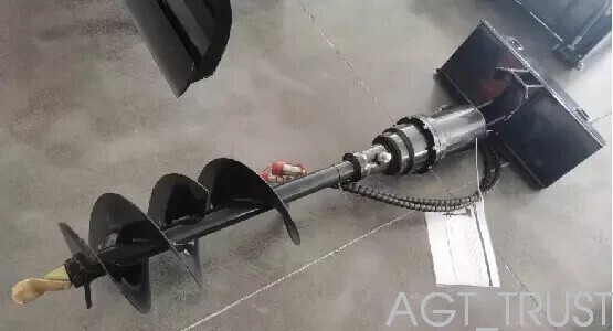 AGROTK 12″ Hydraulic Auger Attachment For AGT Mini Skid Steer|M-AG