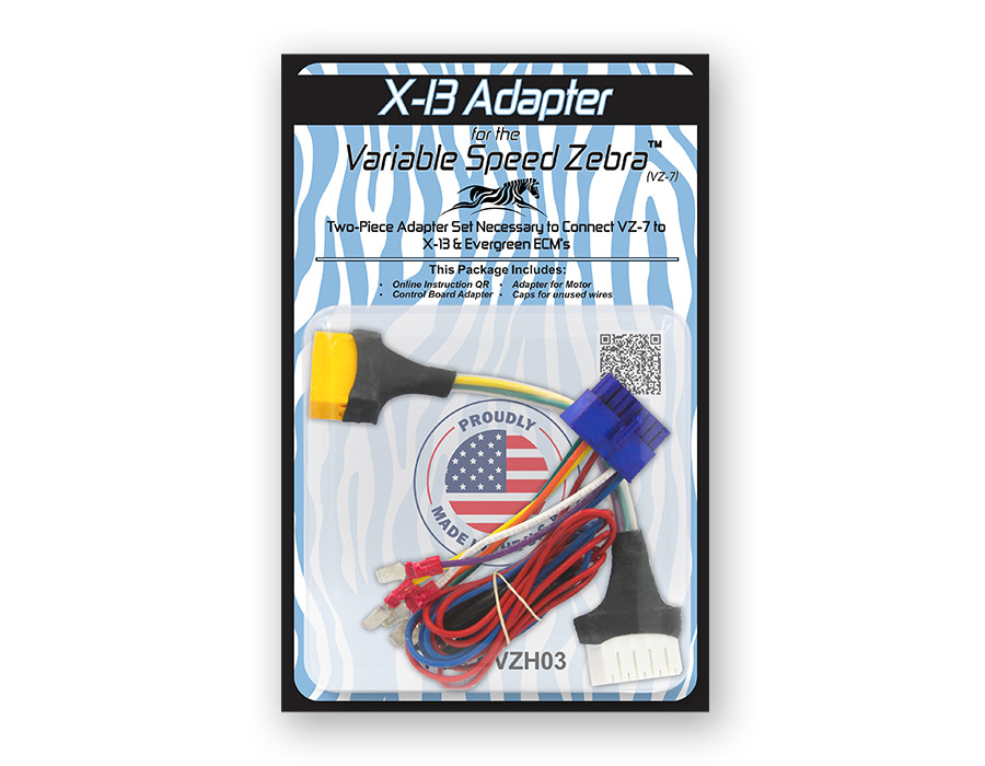Variable Speed Zebra X-13 and Evergreen Motor Adapters with instructions