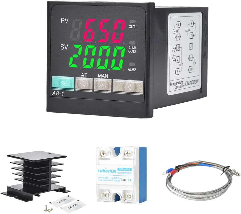 PID Temperature Controller Kit, 100-240 VAC Voltage with 40DA Solid Sta