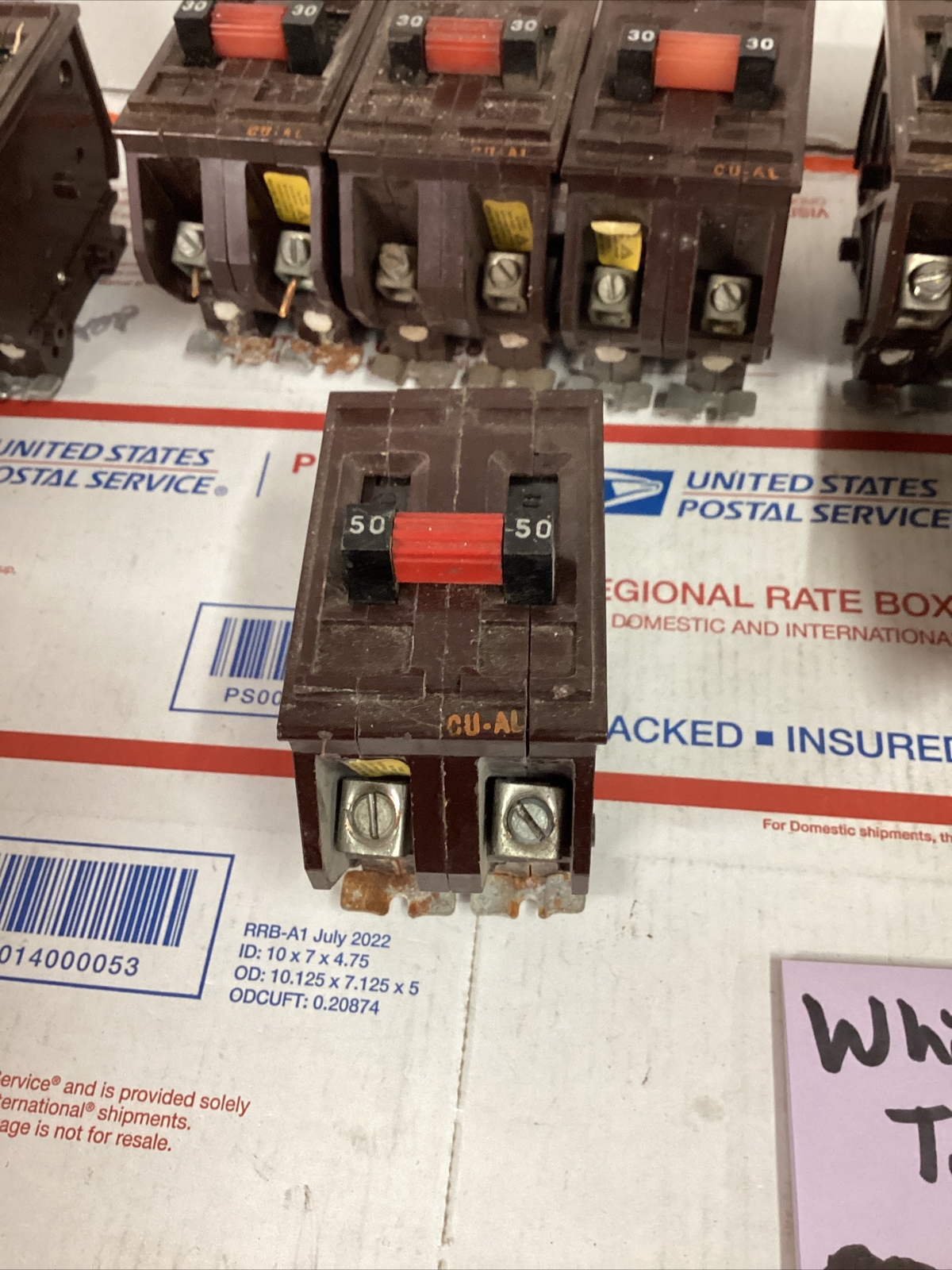 WADSWORTH 2P TYPE A 20A 30A 40A 50A 2 POLE CIRCUIT BREAKER METAL FEET ED4U 2110