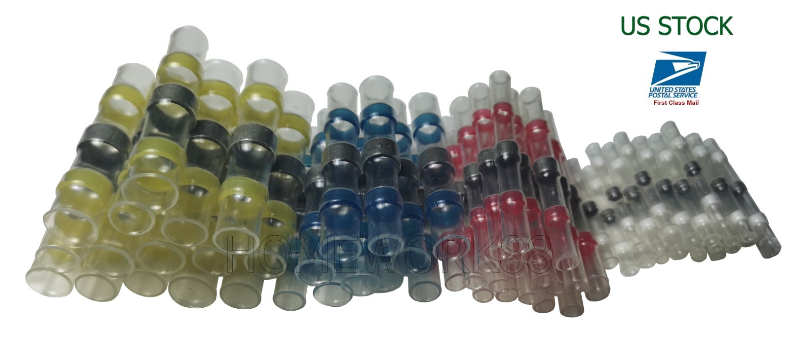 HEAT SHRINK SOLDER SEAL BUTT WIRE CONNECTOR SPLICE TERMINAL WATERPROOF
