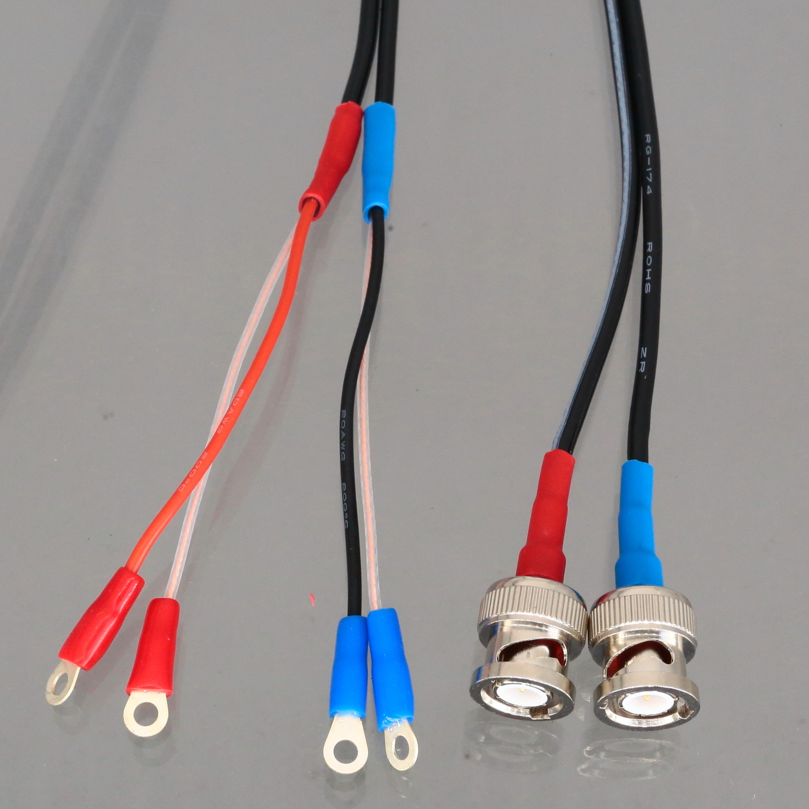 BNC to M3 Screws Ring Lugs Terminal Coax Signal Cable For Ultrasonic Flow Meter