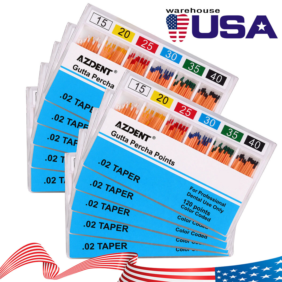 Dental Absorbent Paper Points/Gutta Percha Points For Eododontic Root Canal