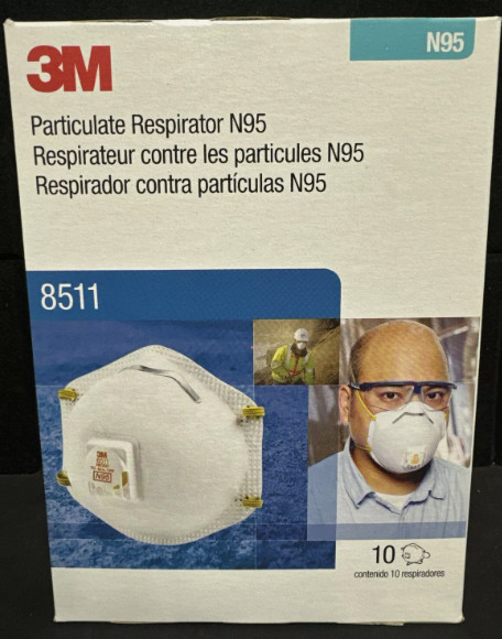 3M 8511 N95 Particulate Respirator Face Mask (this listing is for 10-masks)