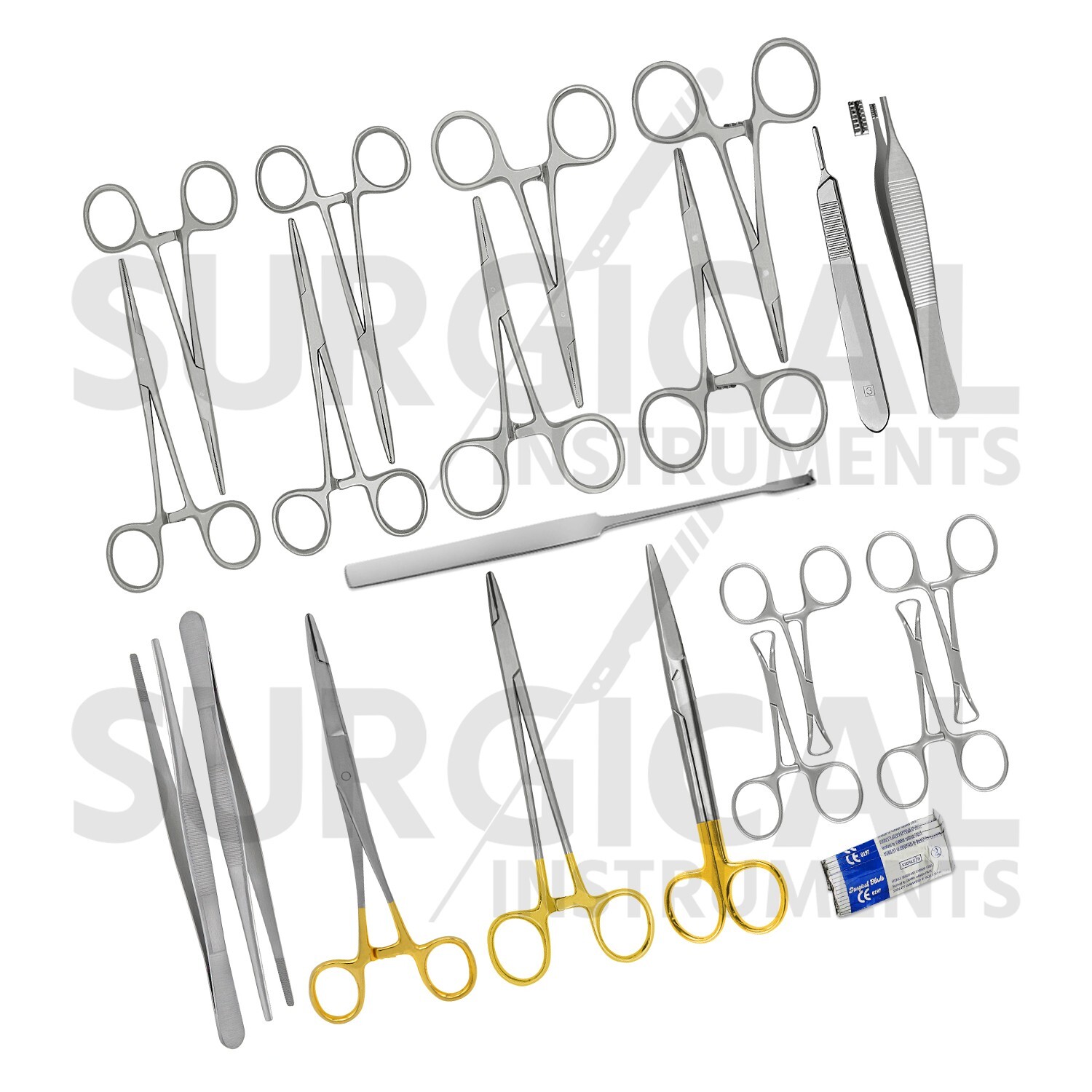 24 Pcs Cat Spay/Neuter Feline Set Surgical Veterinary Instrument Kit-2 German Gr