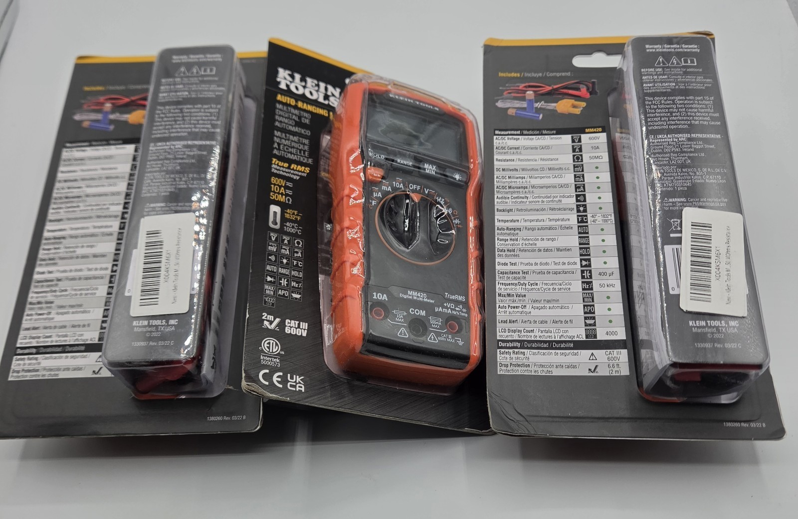 Klein Tools MM420 True RMS Digital Multimeter Auto-Ranging w/Test Leads **NEW**