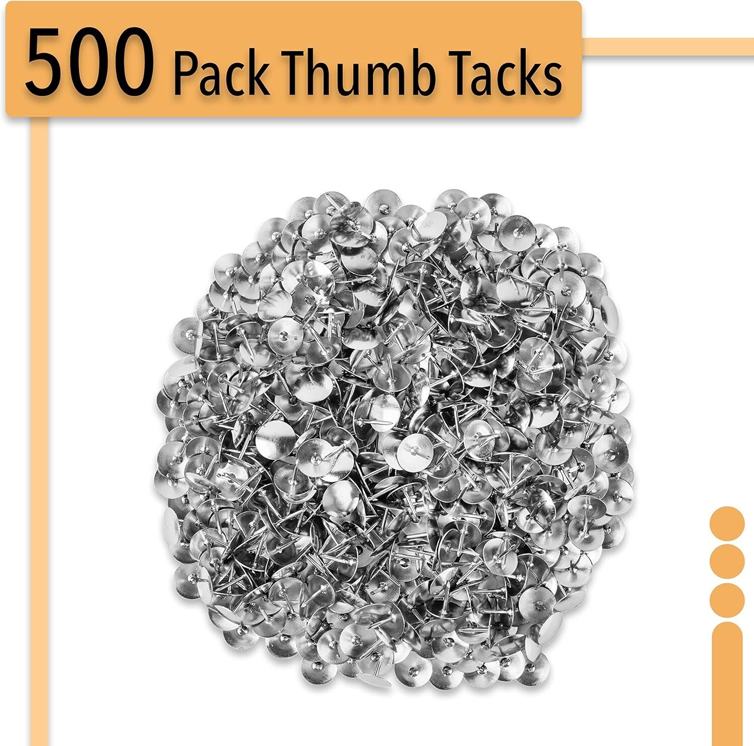 150 or 500 Pack Steel Thumb Tacks Sliver Thumb Tack Flat Head Push Pin Push Pins