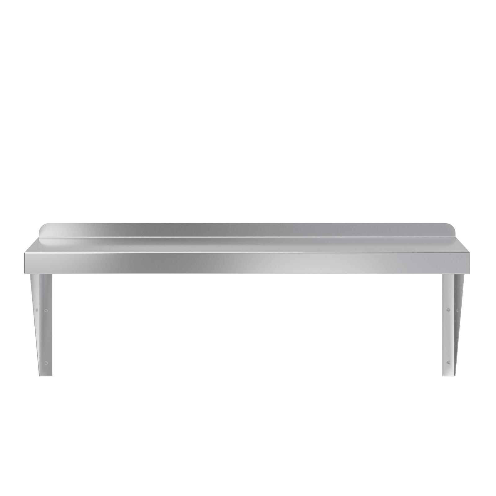 12 in. x 30 in. Stainless Steel Wall Shelf With Squared Edge