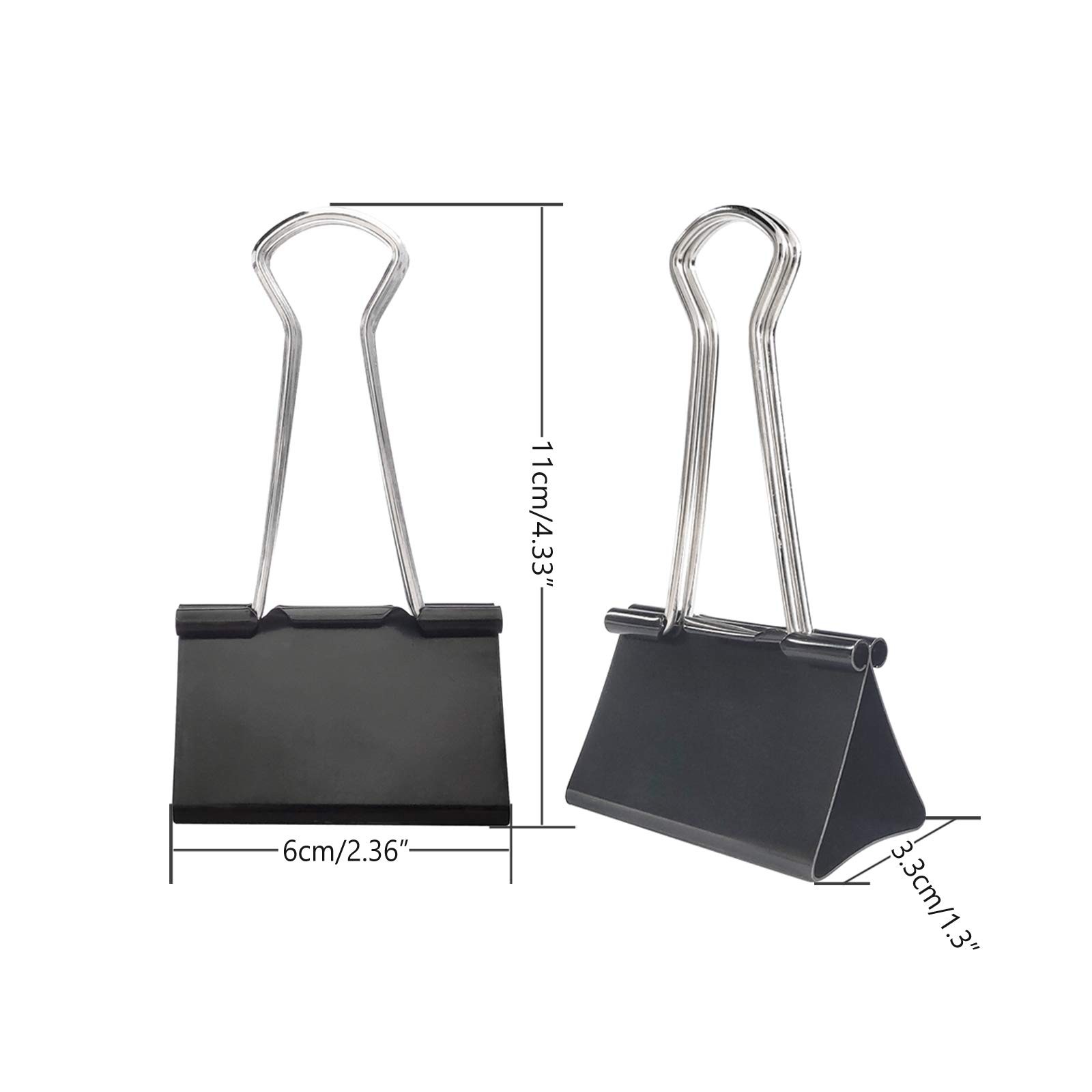 DSTELIN Extra Large Binder Clips 2.4 Inch (12 Pack) Big Paper Clamps for Office