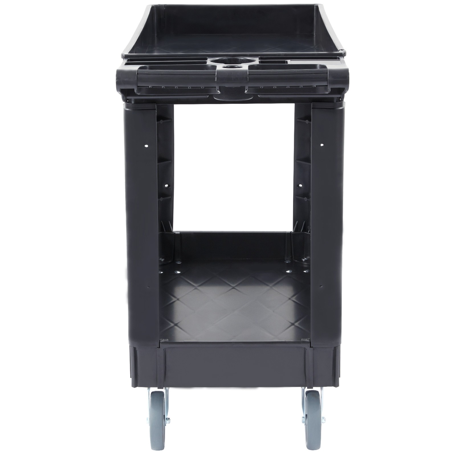 Uimoso Utility Service Cart Rolling Cart 2 Shelf 550LBS with 360° Swivel Wheels