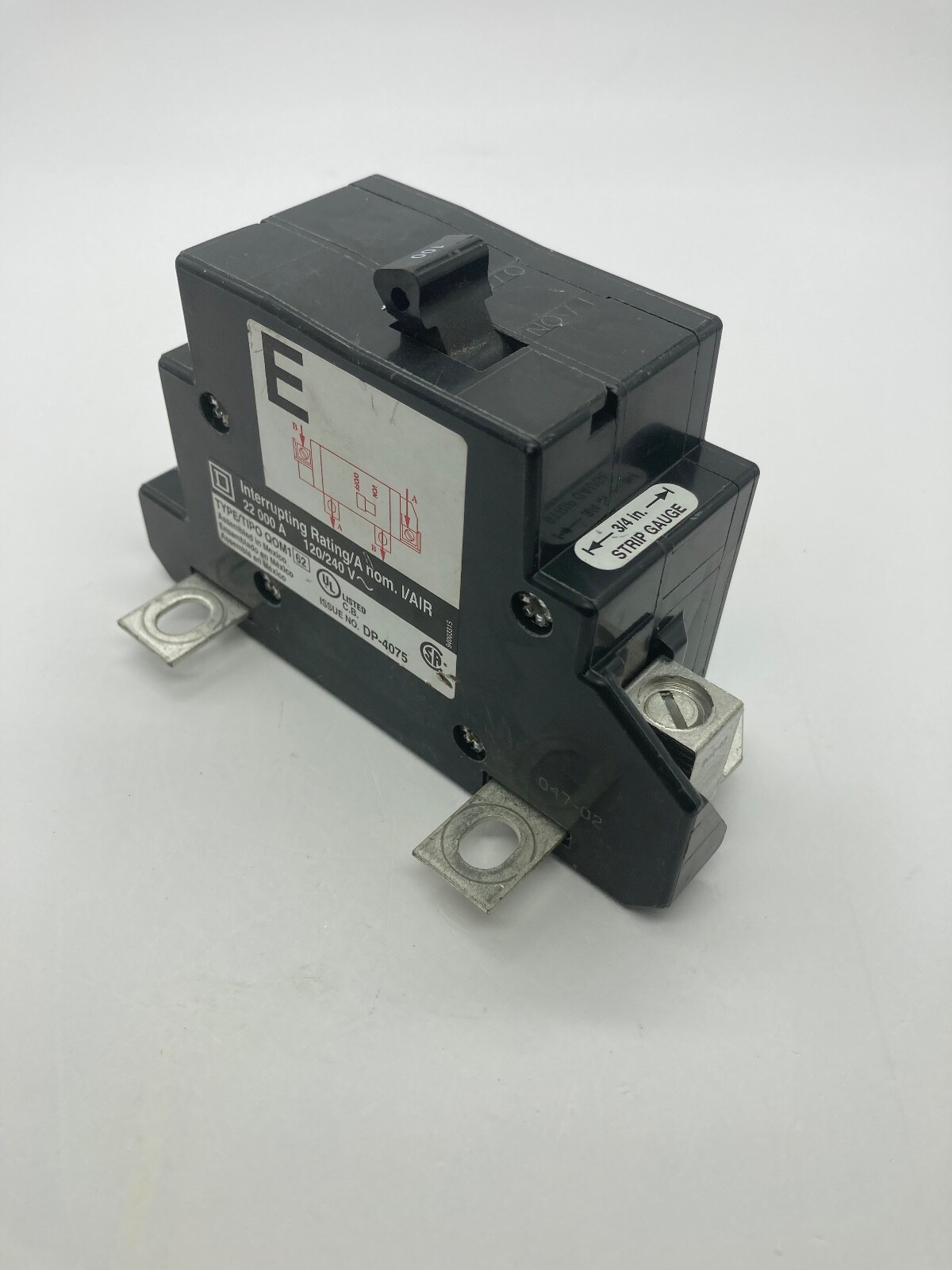 Square D QOM100VH8106 22kA 2 Pole 100 Amp QOM1 Bolt On Main Circuit Breaker NOS