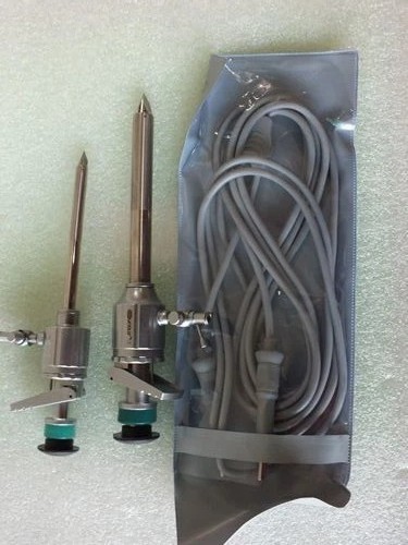 2 Pieces Laparoscopic Gynecology Trocar Cannula 10mm5mm & Bipolar Cable