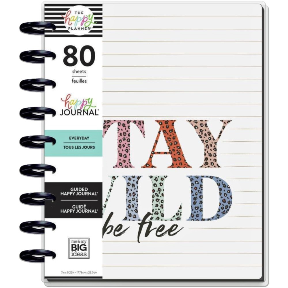 The Happy Planner I Colorful Leopard “Stay Wild Be Free” Journal I Classic