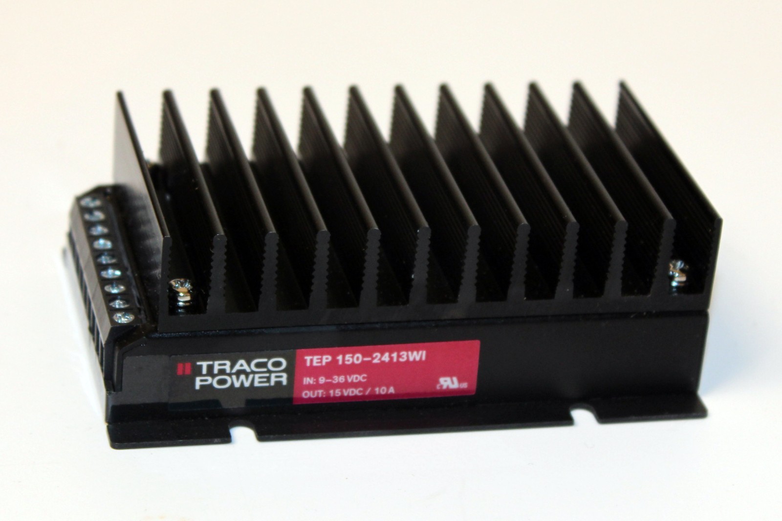 TRACO Power DC/DC Converter TEP 150-2413WI, input 9–36 VDC to 15 VDC, 150W, 10 A