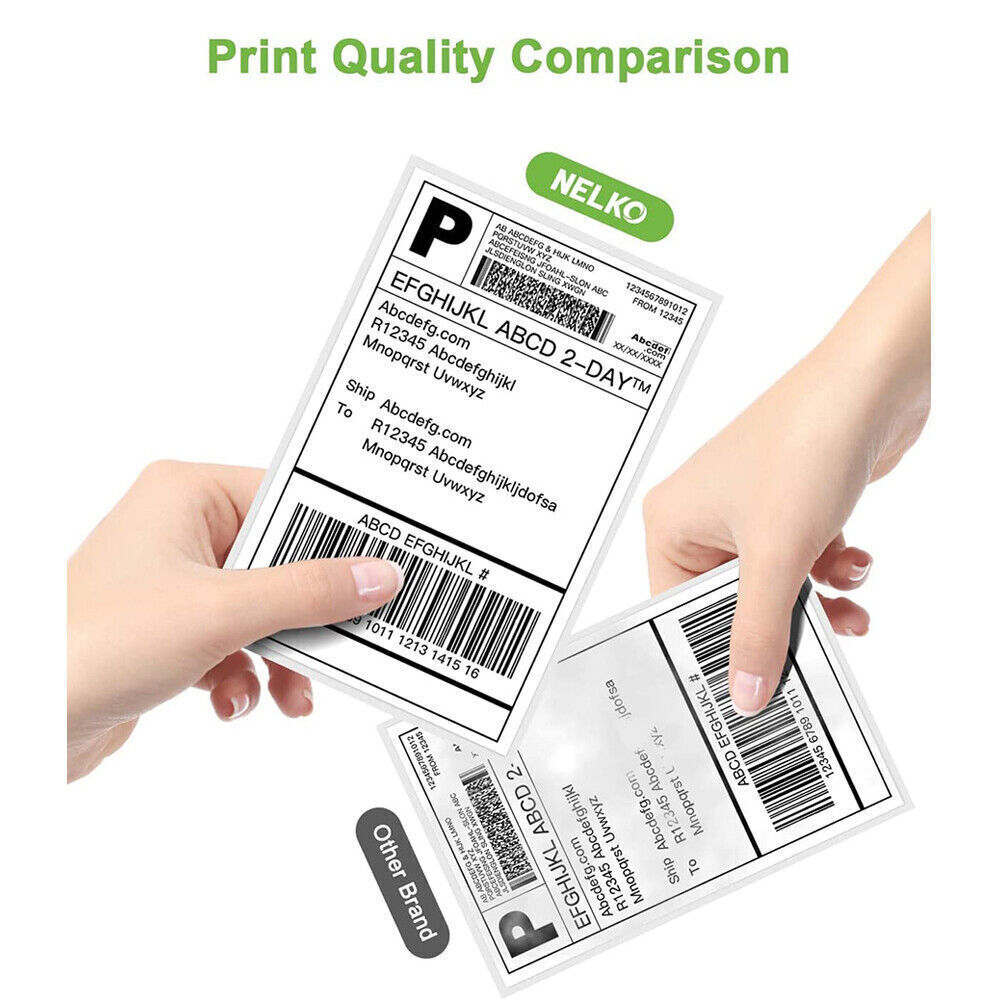 500/Stack 4x 6 Fanfold Direct Thermal Shipping Labels for Zebra & Rollo Printers