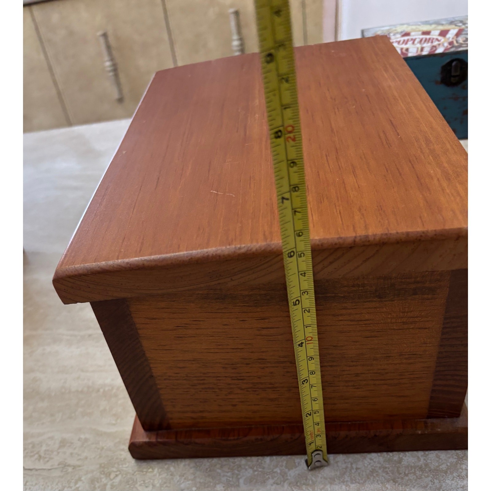 Vintage Wooden Tabletop Organizer Stationary Cabinet Writing Box 12″x 8″ 1648