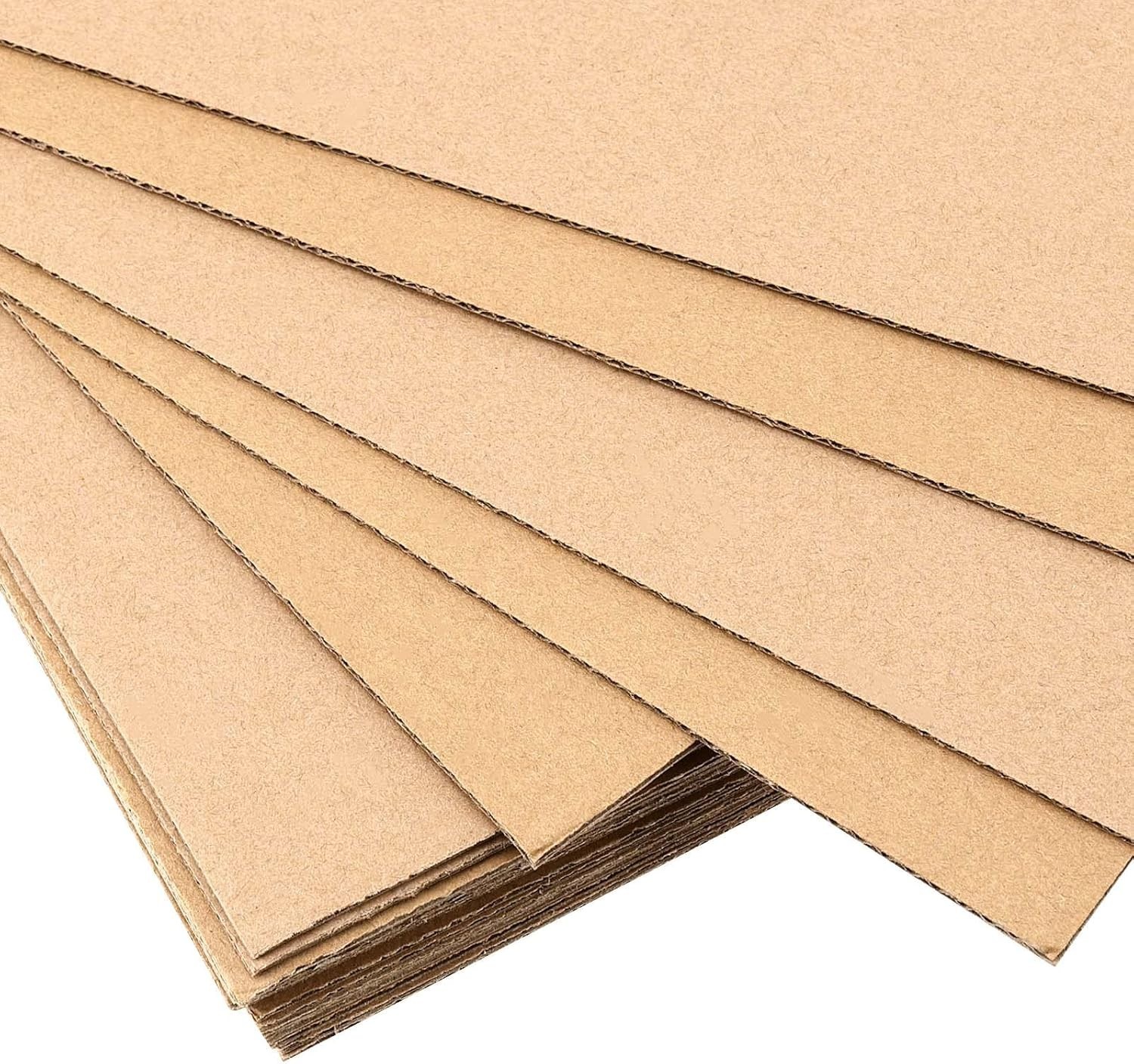 200 Pack Brown Corrugated Cardboard Sheets – Flat, Durable, Multi-Use for Cra…