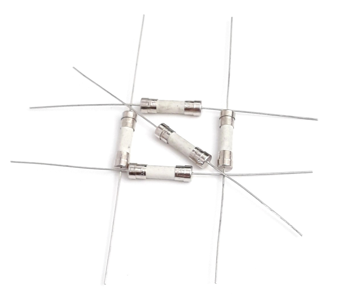 PACK OF 5 Each LF LITTELFUSE Ceramic Axial Fuses 250V T6.3AH 6.3A SLOW BLOW
