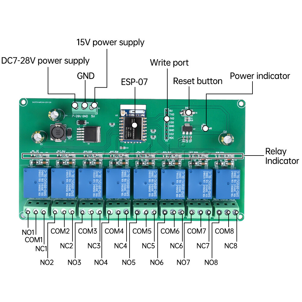 1/2/4/8 Channel ESP32 WIFI Bluetooth BLE Relay Module ESP8266 Development Board