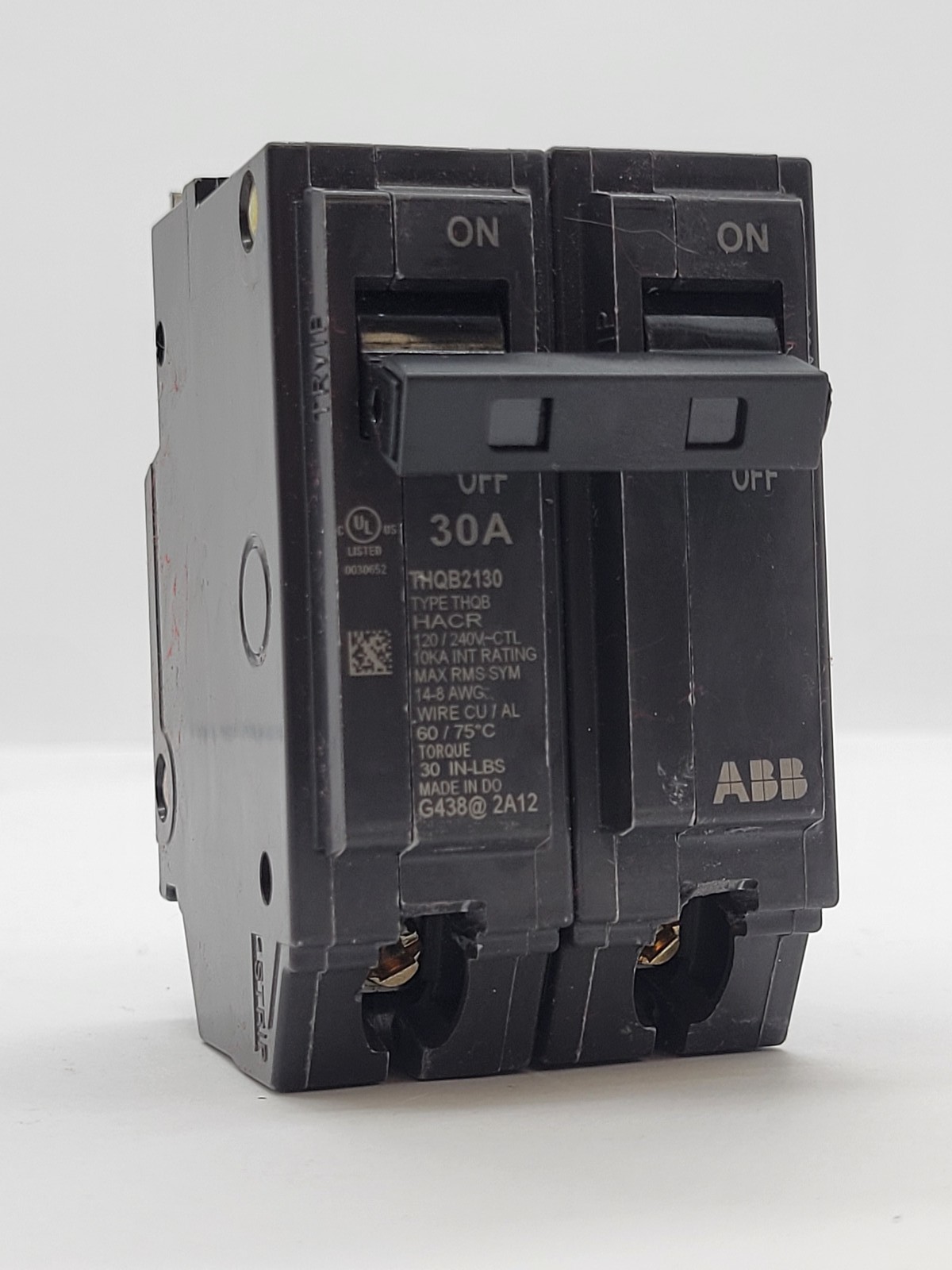 ABB THQB2130 Bolt-On Circuit Breaker 30A 3P 120/240V 10KA THQB NOS