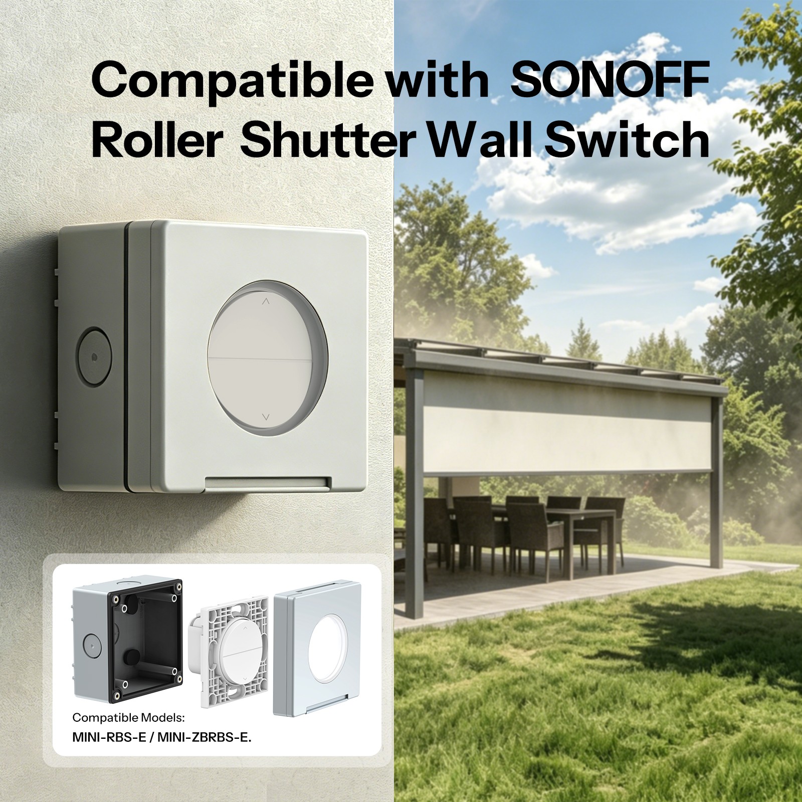 IP65 Waterproof Box Works with SONOFF Smart Roller Shutter/ Dimmer Wall Switch
