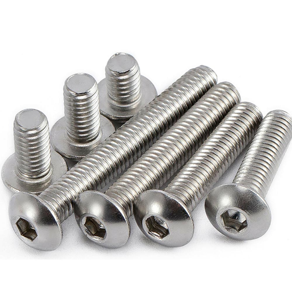 M10 x 1.5 304 Stainless Steel Button Head Socket Cap Screws Allen Bolts ISO 7380