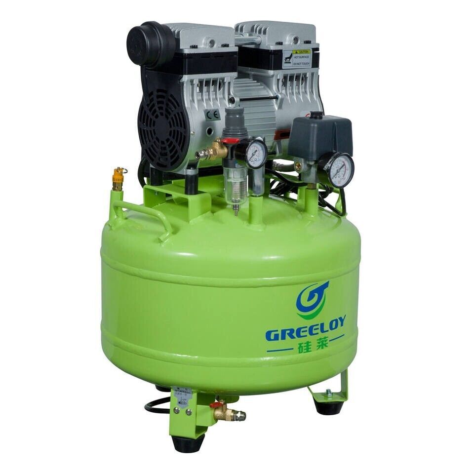 Greeloy 40L 800W Dental Noiseless Oil Free Silent Air Compressor 155L/min GA-81