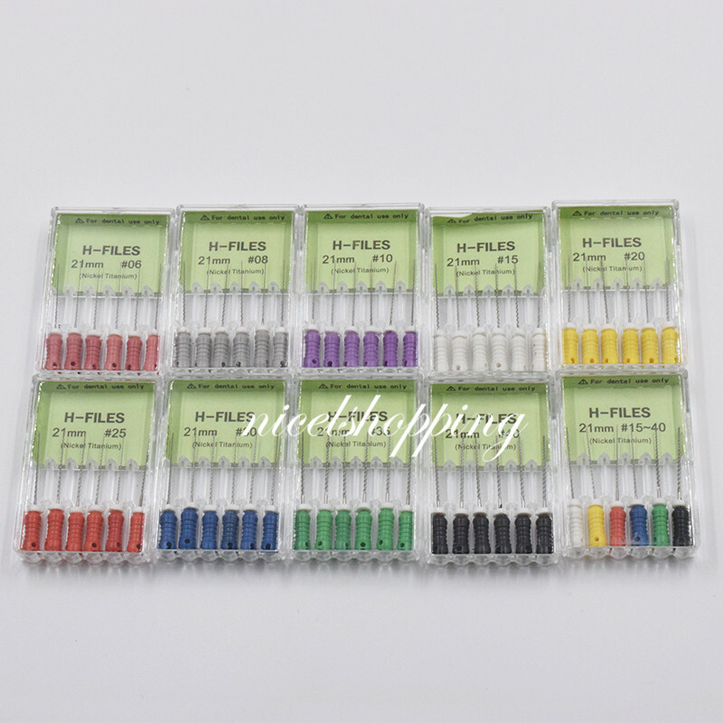 1 Pack Dental Niti Nickel Titanium H-FILES Endo Hand Root Canal File 21/25/31 mm