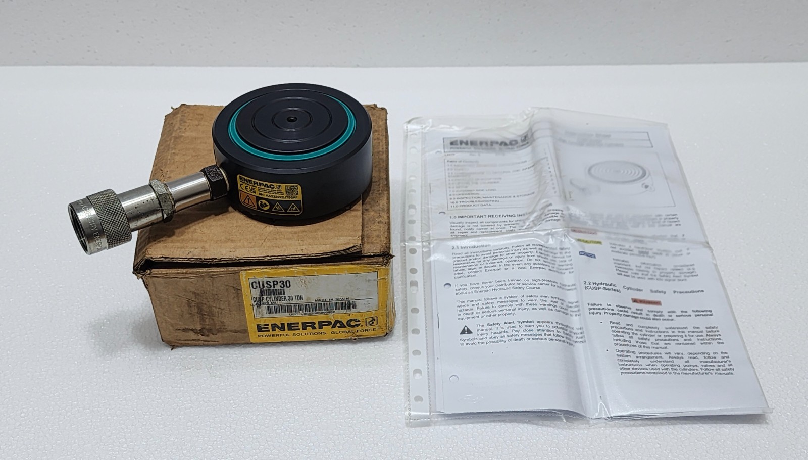 Enerpac CUSP30 Ultra Flat Hydraulic Cylinder 31.5ton 0.24in / 6mm Stroke